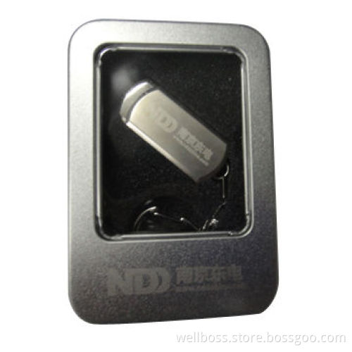 Genuine Chip 1/2/4/8/16/32GB Metal Swivel USB Flash Drive Keychain